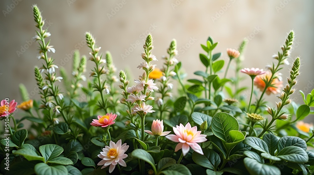 Fototapeta premium Beautiful flowers, perfect for adding a touch of nature to your projects. Ideal for backgrounds, wallpapers, and decorative elements.