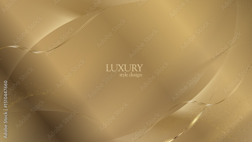 Fototapeta premium Elegant Gold Wave Abstract Background design.