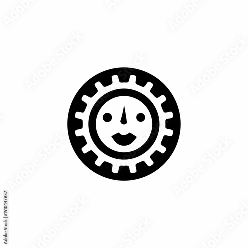 Digital Mood Tracker Icon with Smiley Face and Shifting Emotions