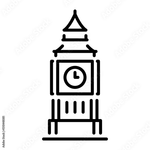 A line style icon of big ben