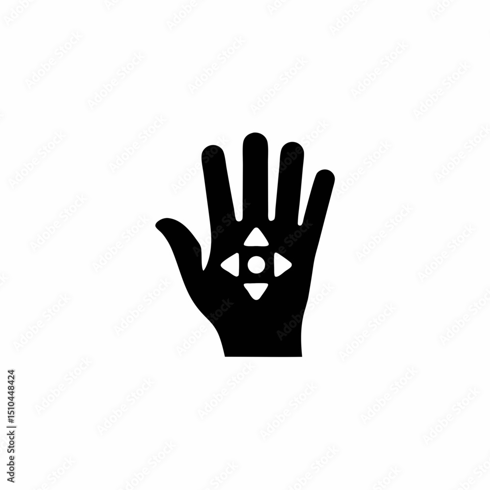 Obraz premium Gesture Control System Vector Silhouette Icon Design