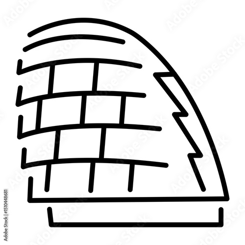 A line style icon depicting city hall building