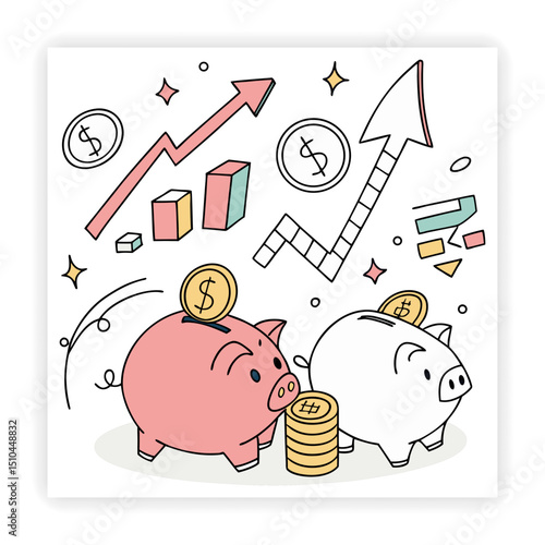 Business and Economy Sketch Elements
