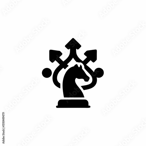 Marketing Strategy Vector Silhouette Icon Design