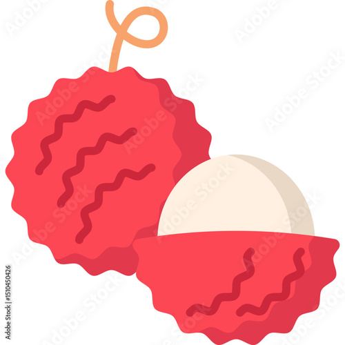 Rambutan Flat Icon