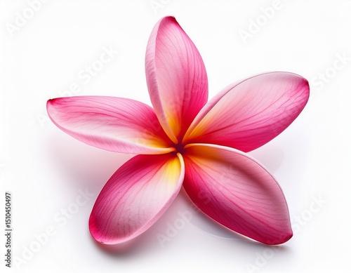 a photo of frangipani pink flower isolated on white background