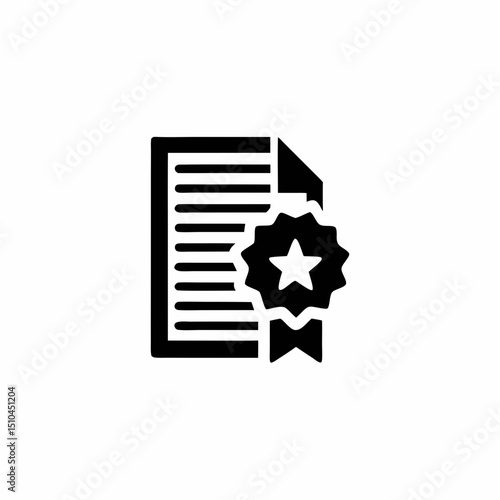 Sponsored Content Vector Silhouette Icon Design