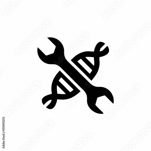 Synthetic Biology Icon Vector Silhouette Icon Design