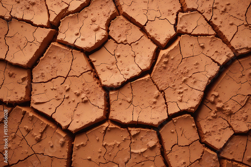 Wallpaper Mural Parched Earth with Deep Cracks in Desert Ground Digital Illustration Torontodigital.ca