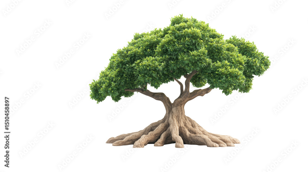 Enormous ancient tree with wide reaching roots and lush green foliage, symbolizing strength and resilience Enormous ancient tree with wide reaching roots and lush green foliage, symbolizing strength and resilience