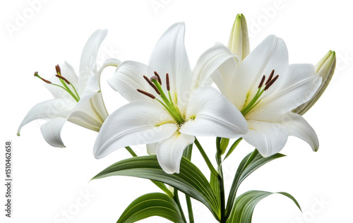 PNG White lily flowers white white lilies arrangement.