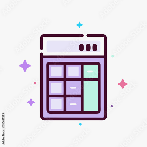 Cute Calculator Icon - Math and Finance Tool Symbol