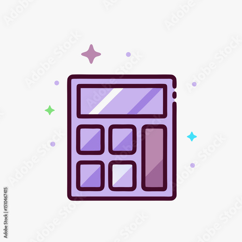 Cute Calculator Icon - Math and Finance Tool Symbol
