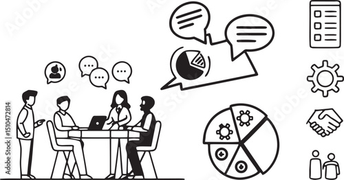 Business team meeting collaboration strategy planning teamwork