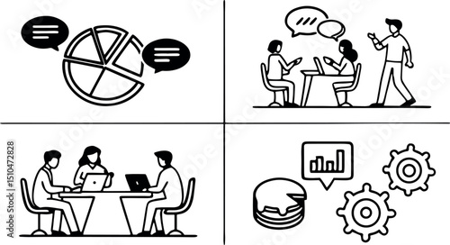 Business teamwork collaboration brainstorming strategy planning analysis