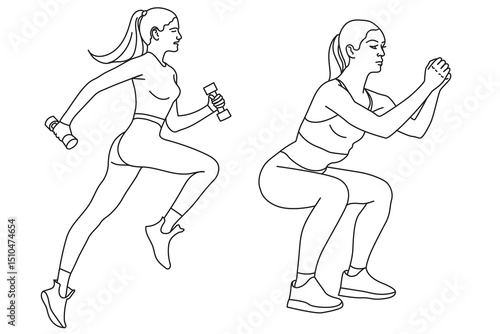 fitness sport healthy lifestyle girl with dumbbells