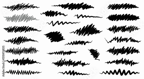Vector set of black and white ink splash and blot silhouettes, with grunge brush stroke patterns for nature and flying bird designs like an eagle or hawk