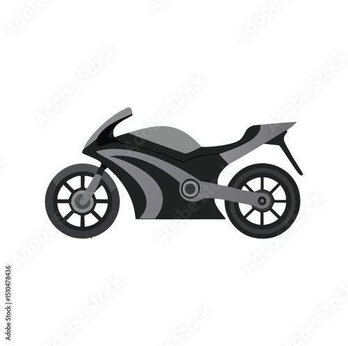 Sleek modern sportbike motorcycle design illustration