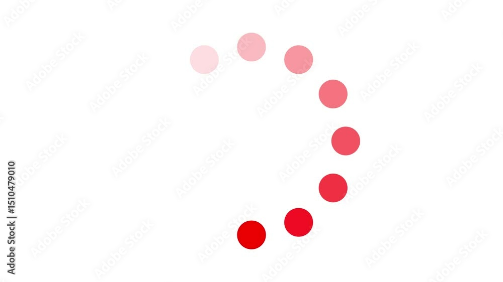 glowing dots spinning animation Loading wheel animation - Animated spinning load icon with alpha layer transparent background. downloading process icon. Loading wheel animation