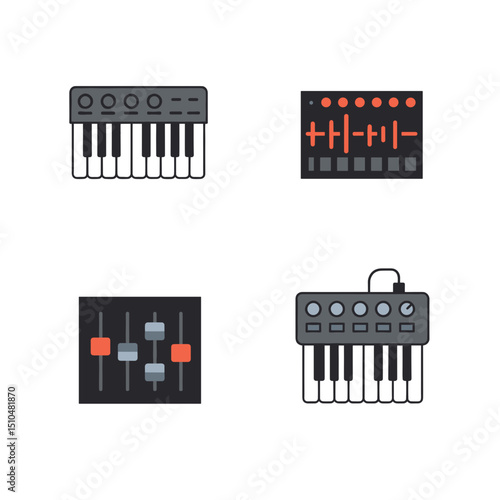 Music Production and Digital Audio Workstation Icons Pack