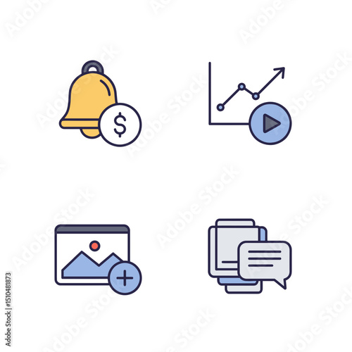YouTube Channel Growth and Creator Tools Icons Pack