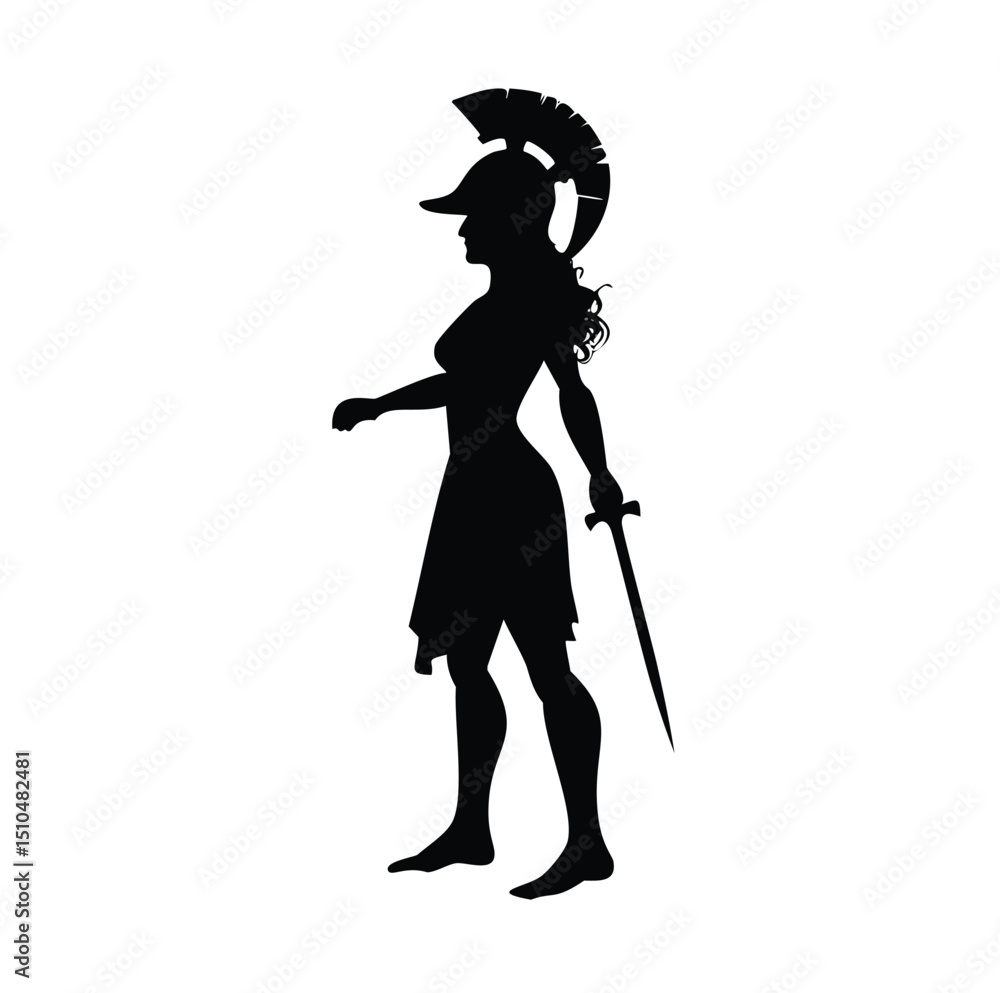 silhouette of a woman with broom silhouette of a woman with broom