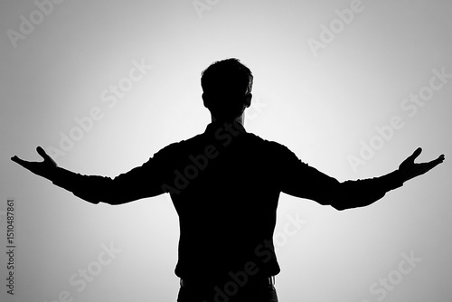 Man shrugging silhouette