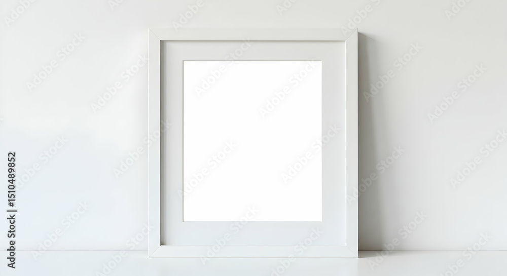 Blank White Frame Mockup Minimalist Design Clean Modern Template Photo Blank White Frame Mockup Minimalist Design Clean Modern Template Photo