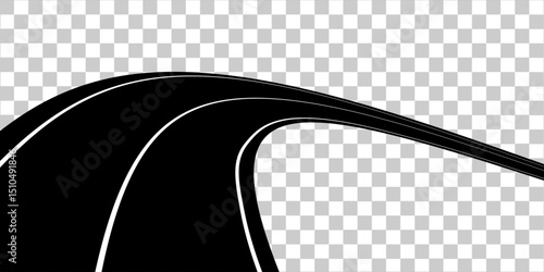 asphalt road, curve highway, vector illustrations. eps 10