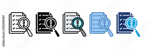 Document Search Icon Element For Design