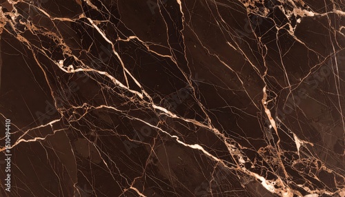 Dark Brown Marble Texture with Golden Veins Elegant Stone Surface