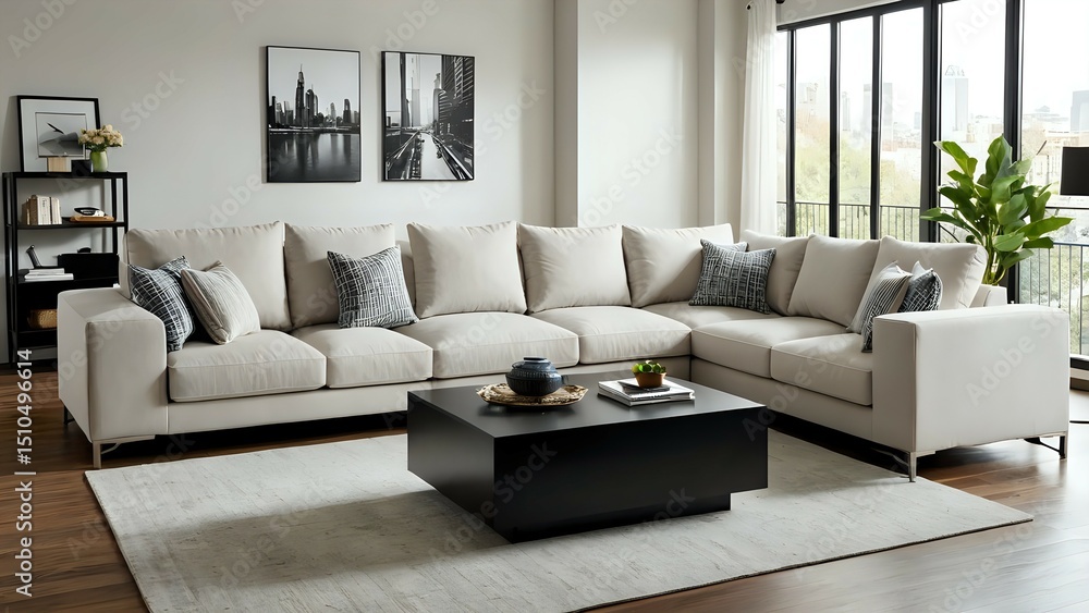 modern living room with sofa modern living room with sofa