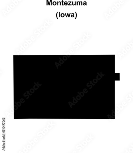 Montezuma (Iowa) blank outline map