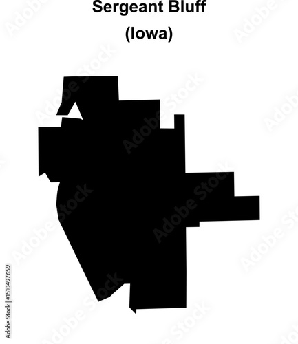 Sergeant Bluff (Iowa) blank outline map