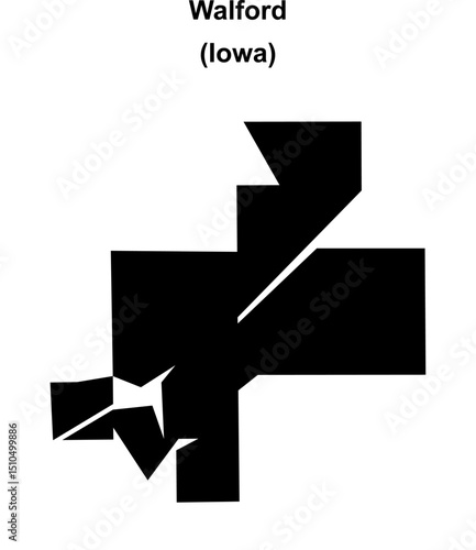 Walford (Iowa) blank outline map