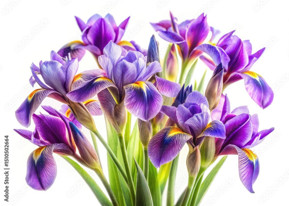 Purple Iris Bouquet, Long Exposure Photography, Isolated Flowers, Floral Image, Spring Bloom, Purple Irises, Botanical Photo Purple Iris Bouquet, Long Exposure Photography, Isolated Flowers, Floral Image, Spring Bloom, Purple Irises, Botanical Photo