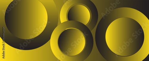 Abstract yellow background with circles. Dynamic shapes composition.vectors eps 10