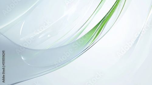 緑　曲線　ビジネス背景イラスト　Generative AI