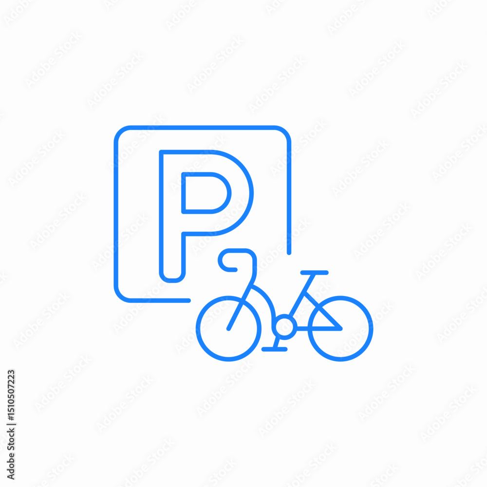bicycle parking icon sign vector bicycle parking icon sign vector
