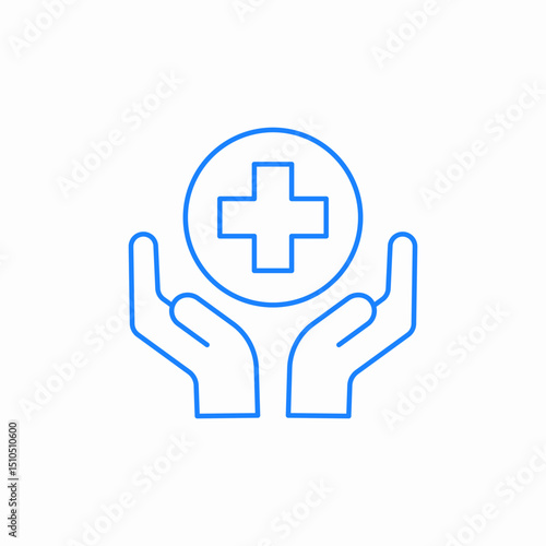 hands health care icon sign vector
