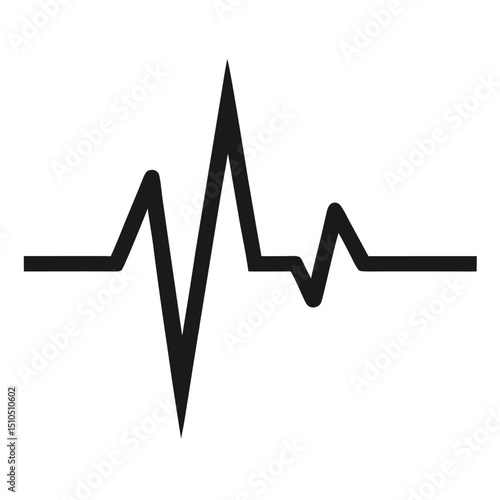 Heartbeat ekg line art medical health graphic