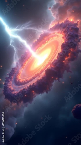 Cosmic explosion artistic visualization
