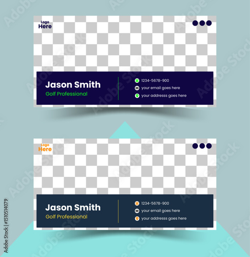 innovative modern Golf professional email signature design.