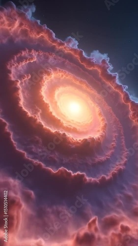 Colorful galaxy nebula image