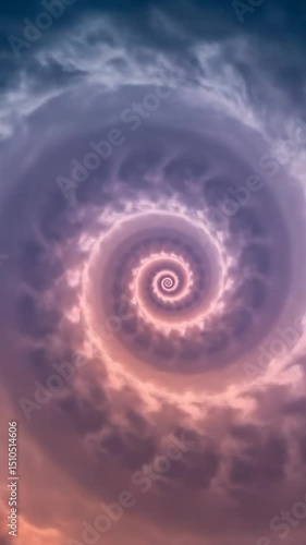 Abstract spiral design clouds