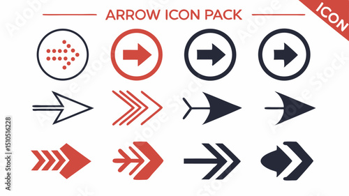 Arrow Vector Symbols with Right, Left, Up, Down Directions