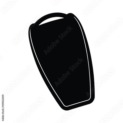 Boogie board vector silhouette