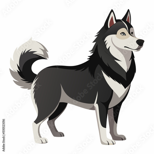 Alaskan Malamute Pet Vector – Strong and Loyal Puppy Design