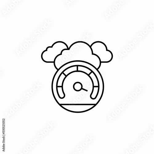 air pressure icon sign vector