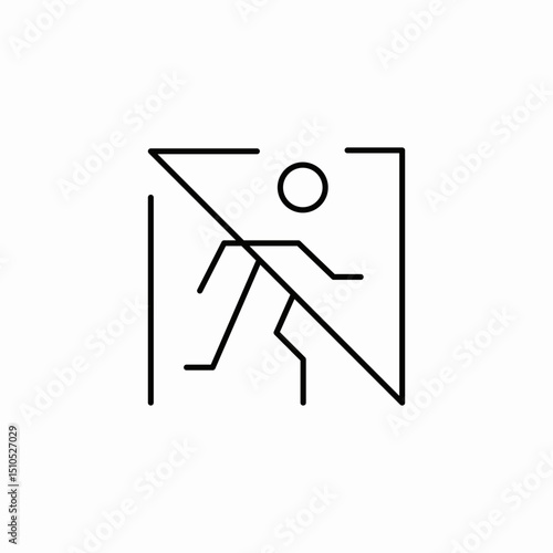 exit prohibited icon sign vector